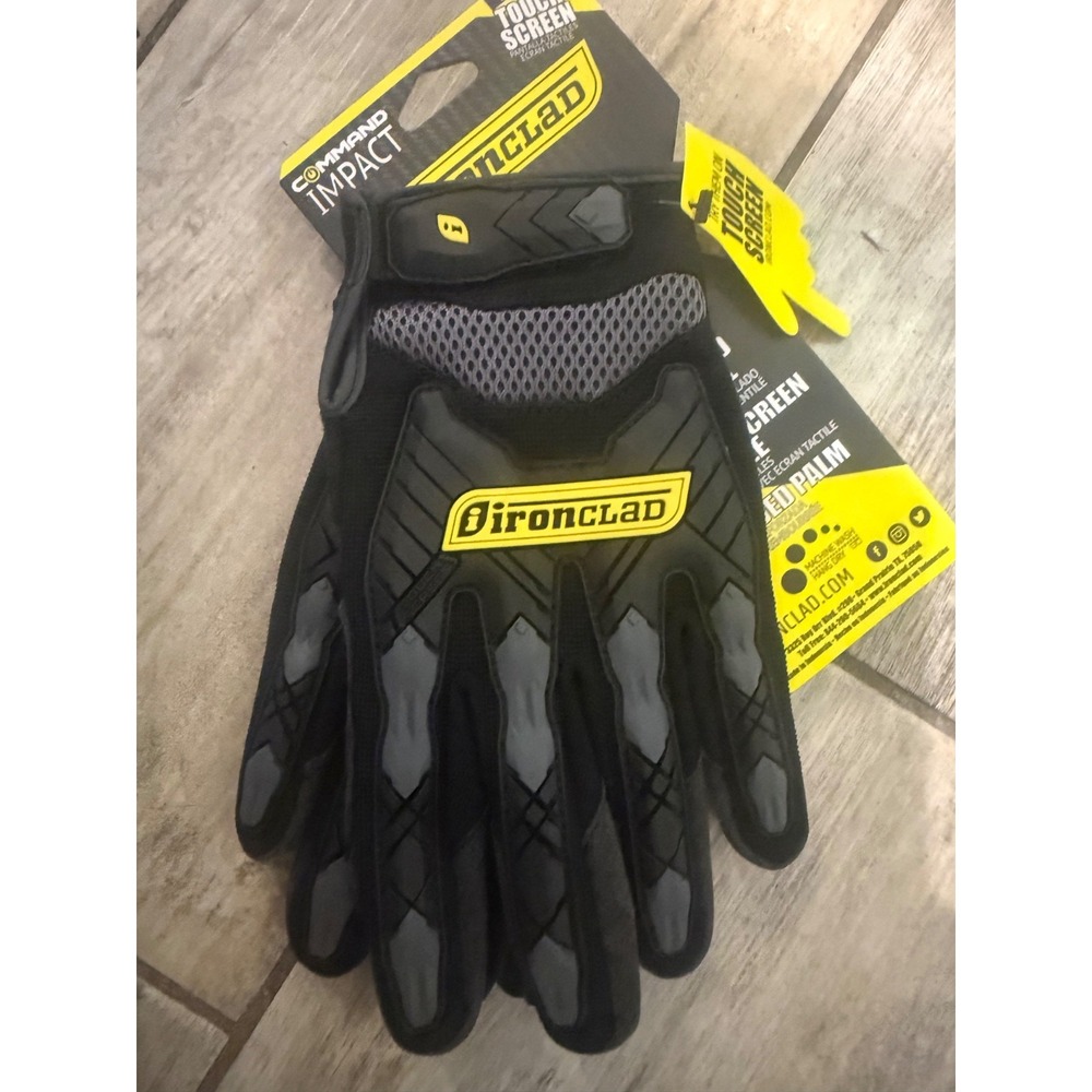 Ironclad Command Series L Impact Work Gloves Touchscreen Padded Palm Protection
